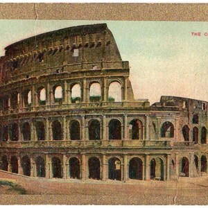 Het Colosseum, Rome Italië 1912 Amerikaanse tabak bezienswaardigheden & scènes van de wereld sigaret kaart