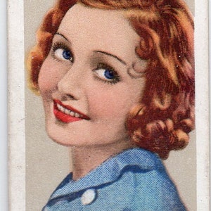 NANCY CARROLL 1935 Gallaher Estrelas da Tela e Palco #8 Cartão de Cigarro