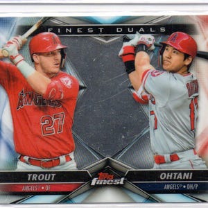 大谷翔平/マイク・トラウト 2020 Topps Finest Duals #1 ベースボール