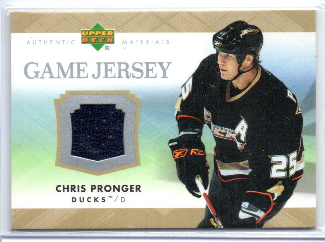 CHRIS PRONGER 2007 Upper Deck Game Jersey Hockey Card Anaheim - Main Image