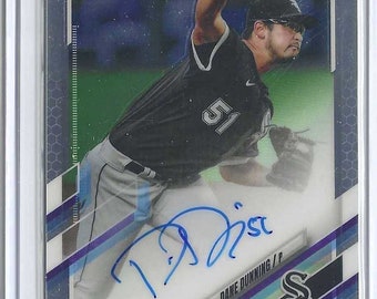 DANE DUNNING 2023 Topps Chrom Autogramm Baseballkarte – Chicago White Sox