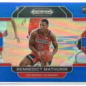 BENNEDICT MATHURIN RC 2022 Panini Prizm #57 Blau Prizm Basketball Karte #/199 - Indiana Pacers