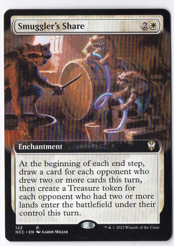 SMUGGLER'S SHARE (Ext Art) 2022 MTG Streets of New Capenna #122 Gaming Card  - Magic the Gathering