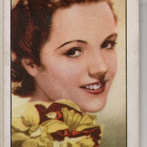 JANE WYATT 1935 Gallaher-portretten van beroemde sterren #40 sigarettenkaart