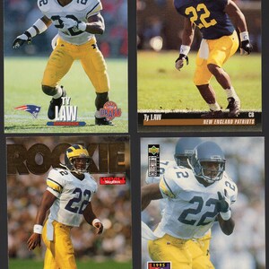 TY LAW RC 1995 Football Cards (4) Lot