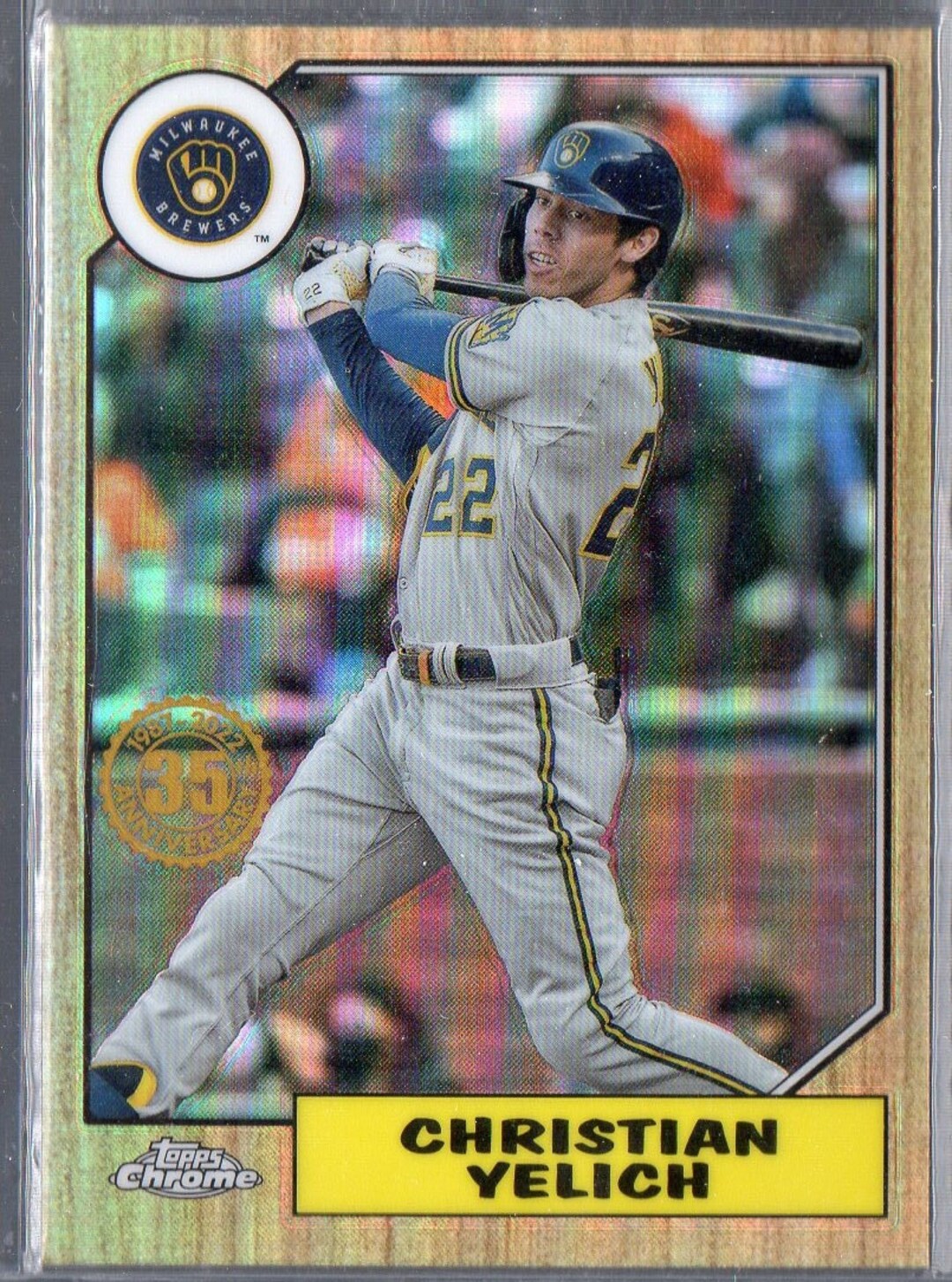 CHRISTIAN YELICH 2022 Topps Chrome 87BC #6 Baseball Card 