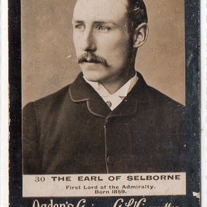 EARL OF SELBORNE c.1900 Ogden&#39;s Cigarette Card