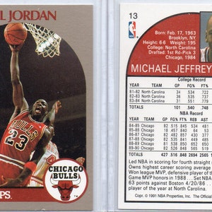 MICHAEL JORDAN 1990 Hoops Sears Superstars #13 Basketball Karte - Chicago Bulls