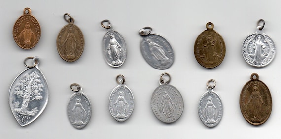 Vintage Christianity Pendant Medals Lot (12) - image 1