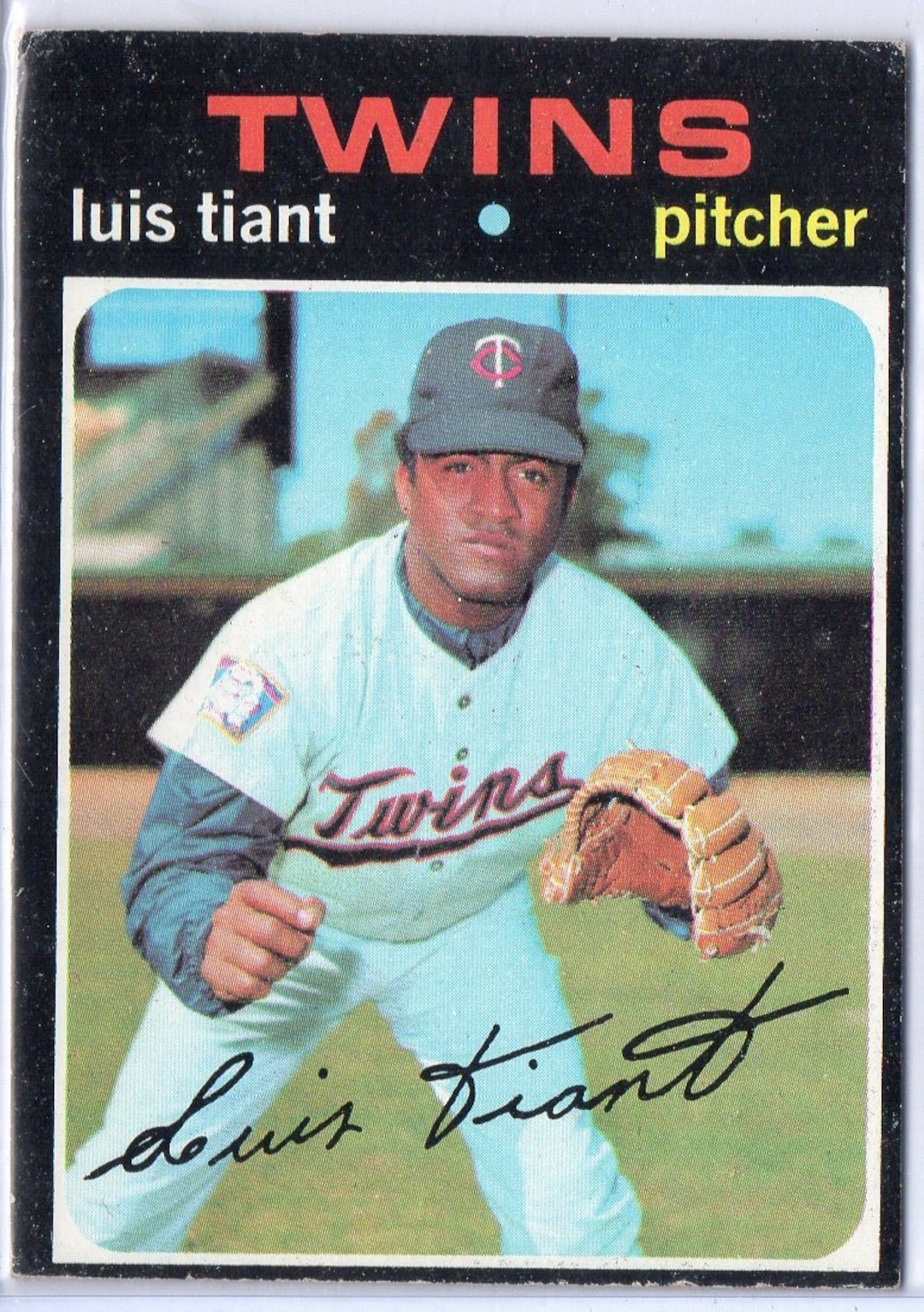 LUIS TIANT 1971 Topps 95 Baseball Card Minnesota Twins 