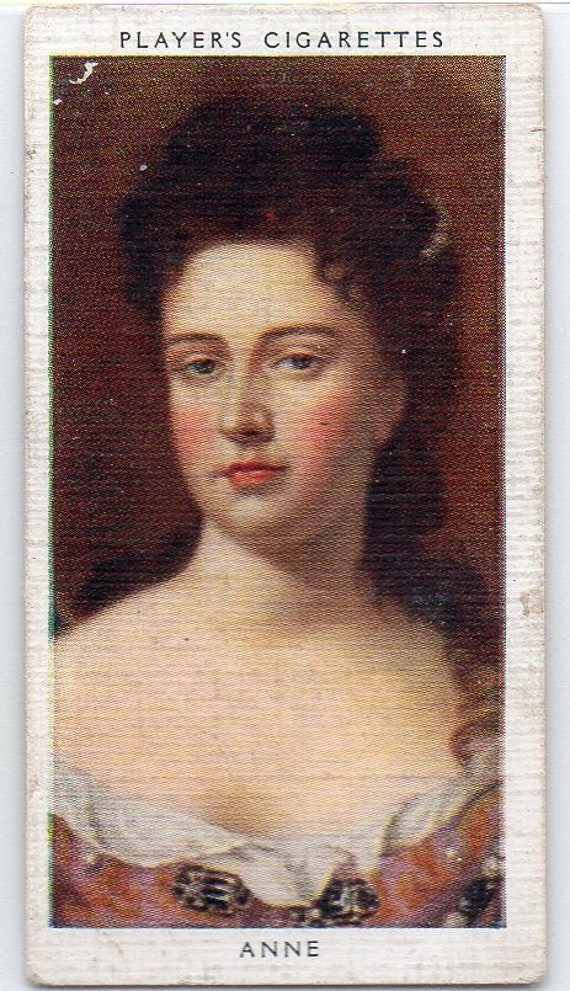 kings and queens of england cigarette cards QUEEN ANNE 1935 Player Kings & Queens of England #36 Cigarette Card