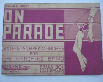 ON PARADE 1930's Trumpet/Cornet Rubank Marching Band Music Booklet