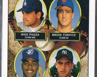 MIKE PiAZZA/CARLOS DELGADO/Brooks Fordyce/Leshnock 1993 Topps #701 Baseball Card