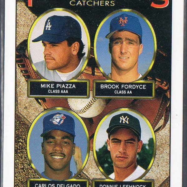 MIKE PiAZZA/CARLOS DELGADO/Brooks Fordyce/Leshnock 1993 Topps #701 Baseball Card