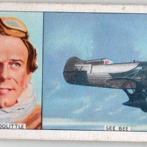 JAMES DOOLITTLE 1936 Carreras Berühmte Flieger & Luftfrauen #29 Zigarettenkarte