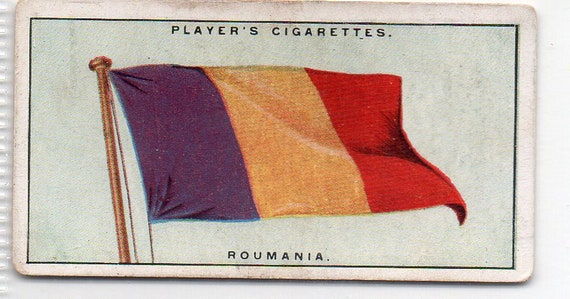 romanian cigarettes ROMANIA 1928 Player Flags of the League of Nations #42 Cigarette Card
