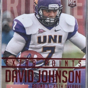 DAVID JOHNSON RC 2015 Panini Prestige #225 Extra Punten Rode Parallelle Voetbalkaart - Arizona Cardinals