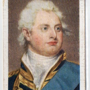 KING WILLIAM IV 1935 Player Kings & Queens of England #44 Cigarette Card