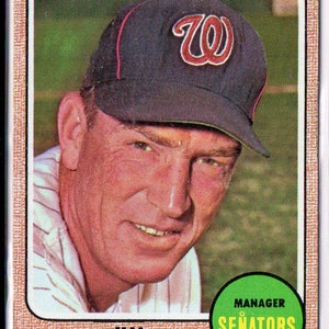 JIM LEMON MG 1968 Topps #341 Baseball Card - Washington Senators