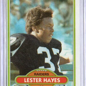 LESTER HAYES RC 1980 Topps #195 Tarjeta de fútbol - Oakland Raiders
