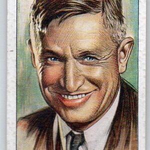 WILL ROGERS 1934 speler film sterren 2e serie #39 sigaretten kaart