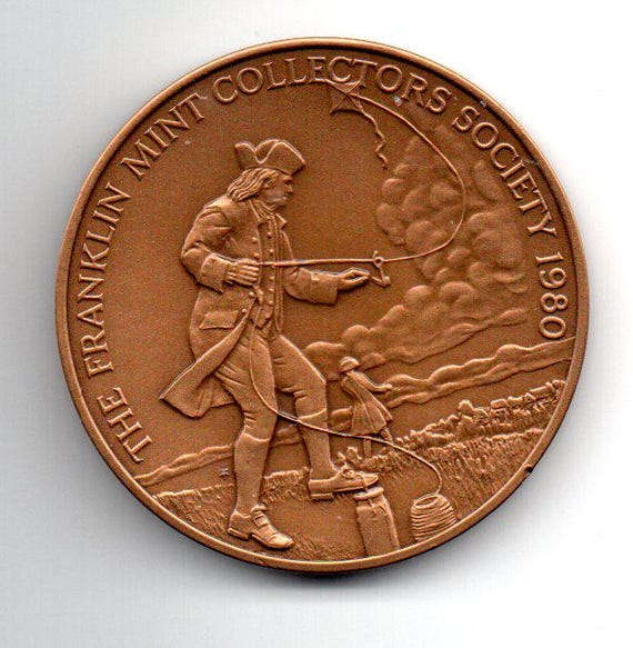 BEN FRANKLIN Vintage 1980 Franklin Mint Collectors Society Token