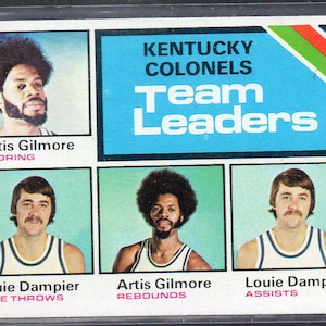 Artis Gilmore/Louie Dampier TL 1975 Topps #280 Basketball Karte - Kentucky Colonels ABA