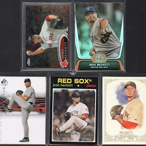 JOSH BECKETT Baseball Cards (5) Lot