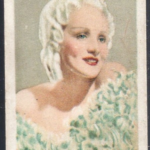 MARLENE DIETRICH 1934 Gallaher Campeones de La Pantalla y Etapa #47 Tarjeta de Cigarrillo