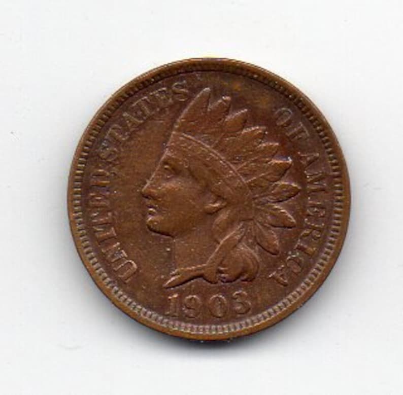 Vintage 1903 US Indian Head Cent A Coin Etsy
