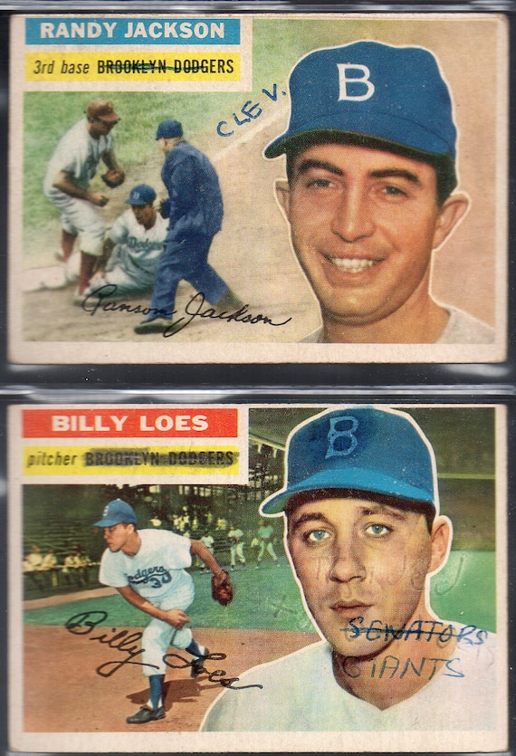 Billy Loes & Randy Jackson BROOKLYN DODGERS 1956 Topps Baseball Card Team Lot (2 Cards) - Low Grade Cheap - Etsy Billy Loes & Randy Jackson BROOKLYN DODGERS 1956 Topps Baseball Card Team Lot (2 Cards) - Low Grade Cheap - Etsy