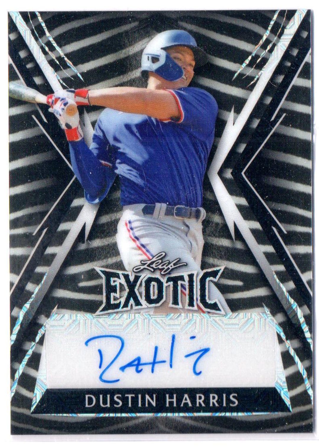 DUSTIN HARRIS 2023 Leaf Exotic Autograph Baseball Card #/8 - Texas ...