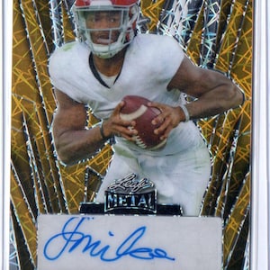 JALEN MILROE 2024 metalen handtekening voetbalkaart #1/1 - Alabama Crimson Tide