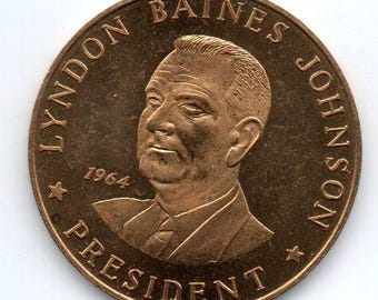 LYNDON B JOHNSON 1964 President Token Coin - Etsy