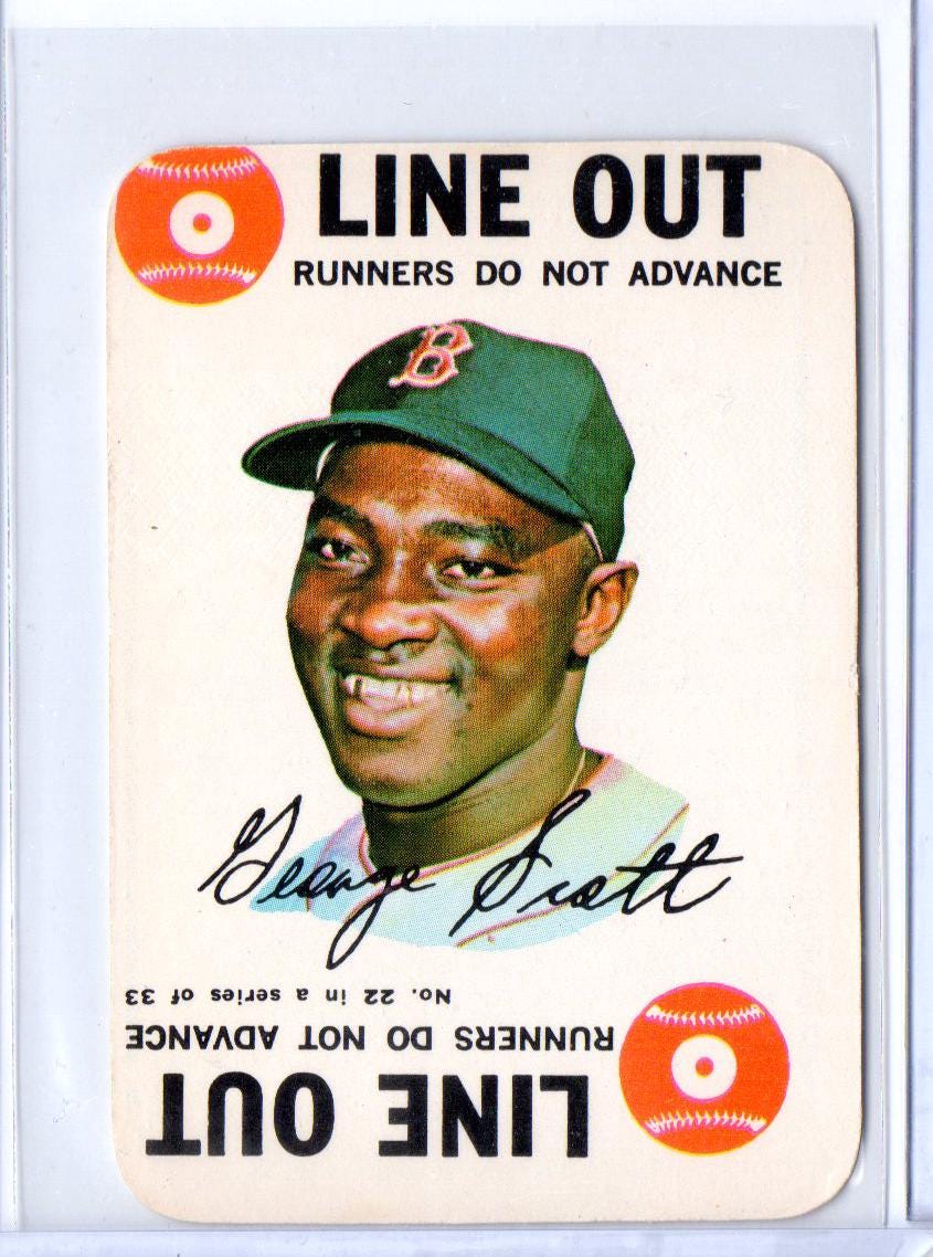 GEORGE SCOTT 1968 Topps Game Baseball Card - Boston Red Sox