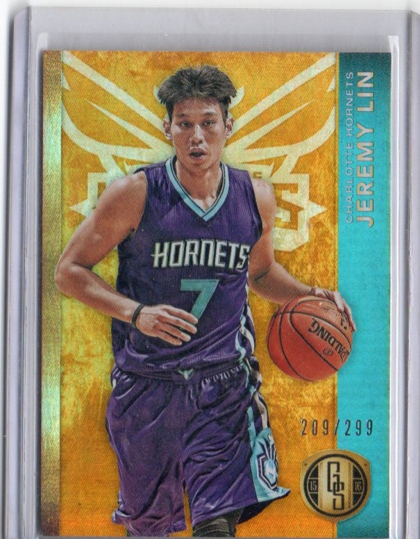 JEREMY LIN 2015 Panini Gold Standard #87 Basketball Card #/299