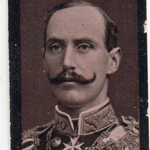 HH The King of Norway (HAAKON VII) 1908 Wills Portraits of European Royalty #44 Cigarette Card