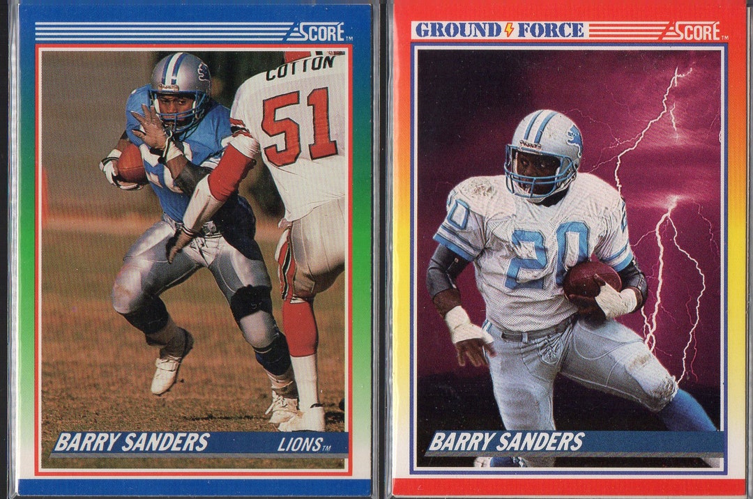BARRY SANDERS 1990 Score Football Cards 2 Lot Etsy