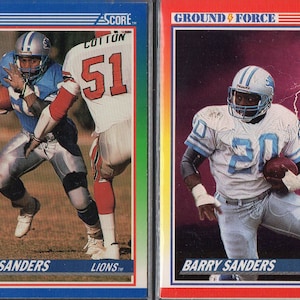 BARRY SANDERS 1990 Score Football Cards (2) Lote