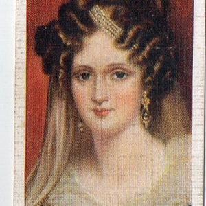 ADELAIDE SAXE-MEININGEN 1935 Player Kings & Queens of England #45 Cigarette Card