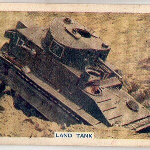 LAND TANK 1936 Phillips Dit Gemechaniseerde Leeftijd #23 sigarettenkaart