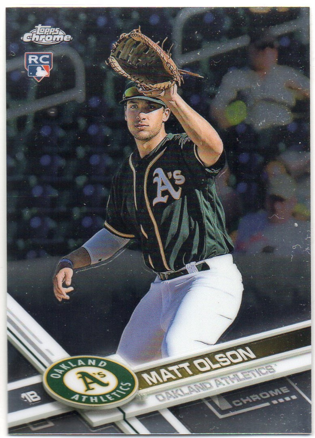 MATT OLSON RC 2017 Topps Chrome 98 Baseball Card Oakland Athletics Etsy