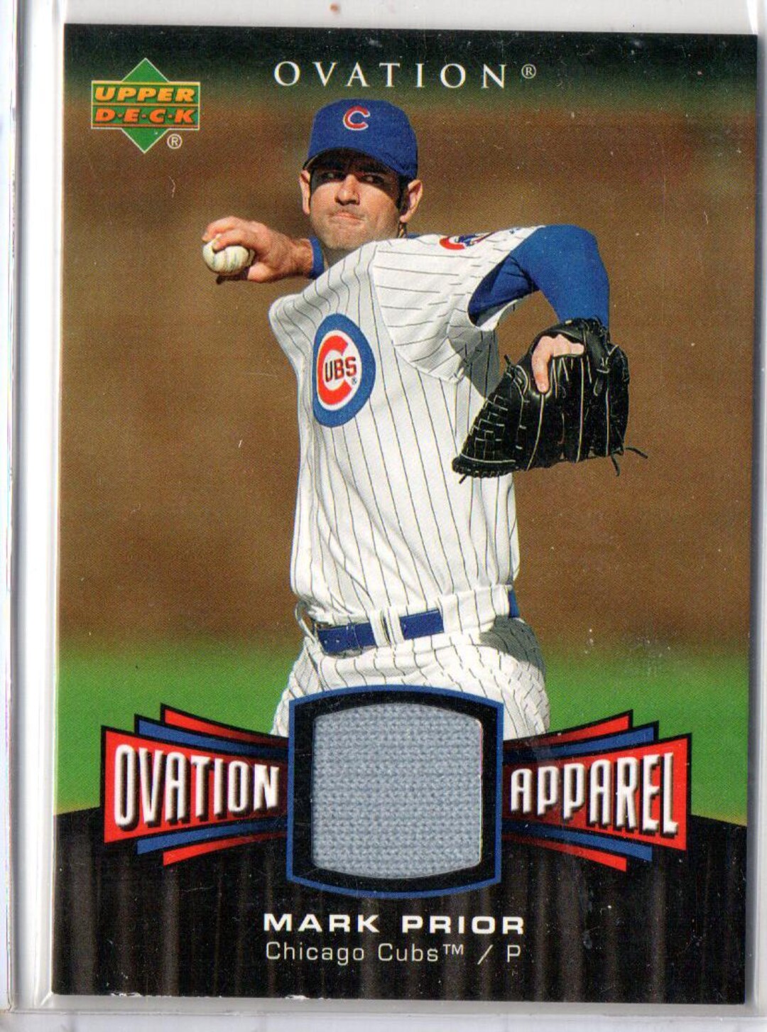 MARK PRIOR 2006 Upper Deck Ovation Apparel Game Jersey Baseball 