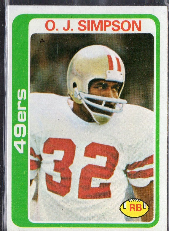 O J Simpson 1978 Topps 400 Football Card San Francisco Etsy