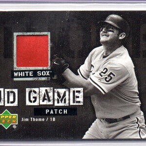 JIM THOME 2006 bovendek UD-gamepatch jersey baseballkaart - Chicago White Sox
