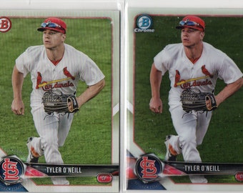 TYLER O'NEILL 2018 Bowman/Bowman Chrome Prospects Baseball Cards (2) Lot
