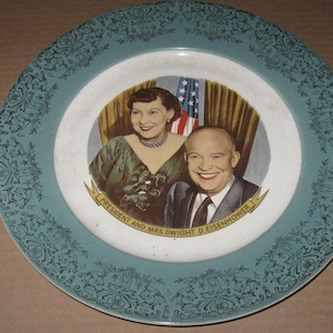 President Dwight & Mamie Eisenhower 1950&#39;s Commemorative Plate