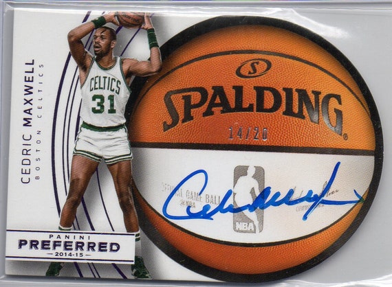 CEDRIC MAXWELL 2014 Panini Preferred Autograph #80 Purple Parallel
