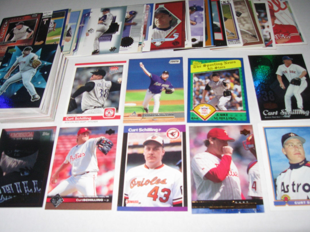 CURT SCHILLING Assorted Baseball Cards Bulk Lot 100 Etsy