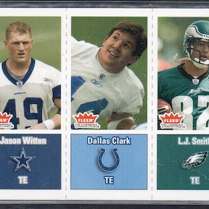 JASON WITTEN/Dallas Clark/L.J.Smith RC 2003 Fleer Tradition #283 Tarjeta de Fútbol